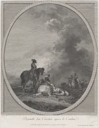 Het kadaver van een soldaat na gevecht