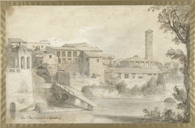 Tibereiland met het klooster van San Bartolommeo