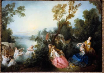 Schilderij door Nicolas Lancret (1690-1743)