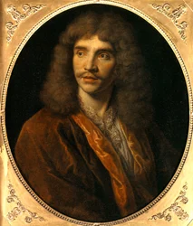 Portret van Jean Baptiste Poquelin, bekend als Molière (1622-1673). Schilderij van Nicolas Mignard (1606-1668), 17e eeuw, H. 0,73 m.