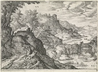Berglandschap met een watermolen