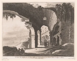 Gezicht op het interieur van het Colosseum
