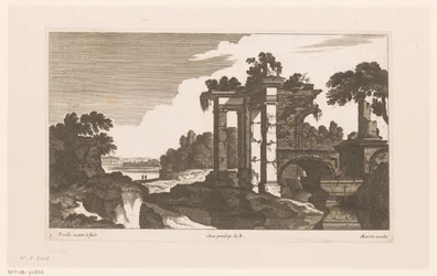 Landschap met antieke ruïnes