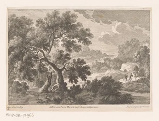 Landschap met bomen bij water