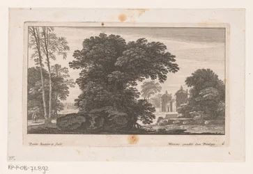 Landschap met bomen en landhuis Landschappen (series title)