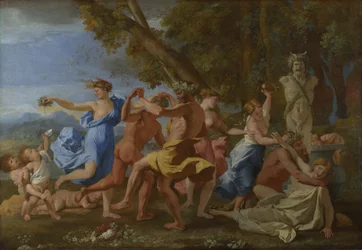 Een Bacchanaal feest voor een Herm, 1632