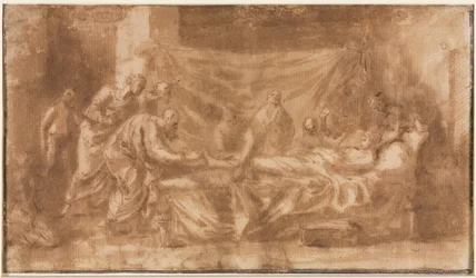 Laatste Sacrament (recto); Drie Hoofden en Andere Schetsen (verso)