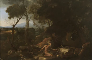 Landschap met Sint Paulus de Kluizenaar, 1638