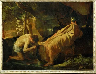 Midas bij de bron van de rivier de Pactole (schilderij op doek)