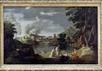 Orpheus en Eurydice van Poussin, Louvre Museum