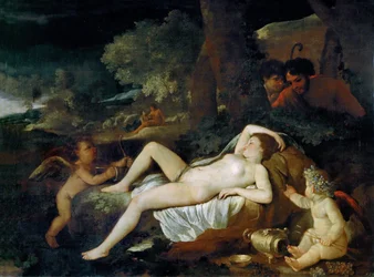 Rustende Venus met Cupido, ca. 1624