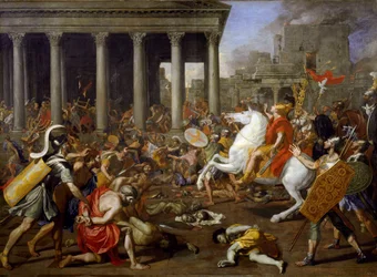 De verwoesting van de tempels in Jeruzalem door Titus