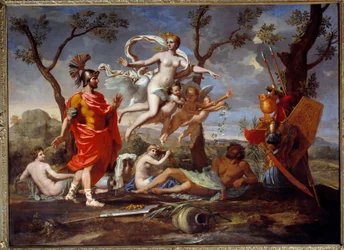 Venus bewapent Enee