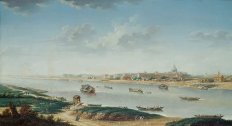 De Salpêtrière gezien vanaf la Rapee, ca.1752 (olieverf op doek)