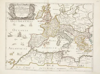 Kaart van het Romeinse Rijk, ca. 1675-76