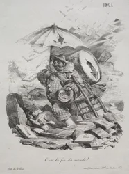 Lithografische Schetsen: Het is het Einde van de Wereld! (frontispice)