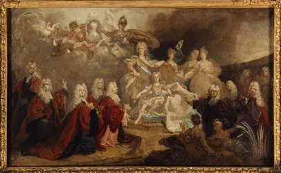 Allegorie van de verloving van Lodewijk XV met de Infanta Marie-Anne-Victoire van Spanje (1722)