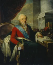 Portret van Prins Mikhail Mikhailovich Shcherbatov 1733-1790, Laat 18e eeuw