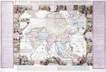 Kaart van Azië, 1740