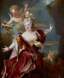 Portret van de actrice Marie-Anne de Châteauneuf, genaamd Mlle Duclos (1664-1747), in de rol van Ariane