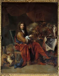 Portret van Charles Le Brun (1619-1690), eerste schilder van koning Lodewijk XIV. Afmetingen: 2,32 x 1,81 m. Parijs, Louvre Museum
