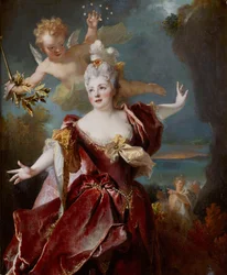 Portret van Marie Anne de Châteauneuf, genaamd Mademoiselle Duclos, in de rol van Ariadne
