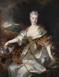 Portret van de Gravin van Noirmont als Diana