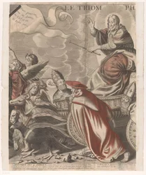 Triomftocht van Christus met figuren uit het Oude en Nieuwe Testament (vijfde deel)