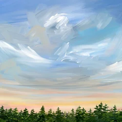 Wolkenlandschap: Glans in het bos