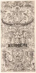 Ornamentpaneel met opschrift "Victoria Augusta"