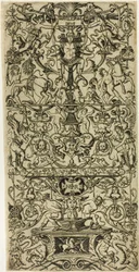 Ornamentpaneel met Mars, god van de oorlog