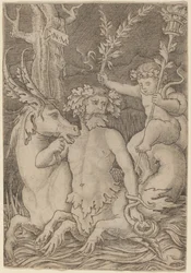 Triton draagt een kind