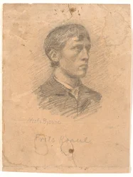Portret van de schilder Frits Kraul (1862-1935) in 3/4 profiel