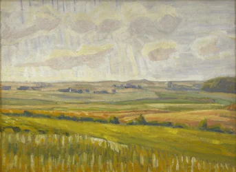 Asminderup heuvels tegen het licht