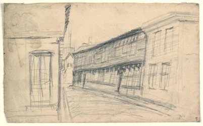 Huizen langs een straat