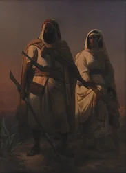 Een Arabische Familie in de Woestijn
