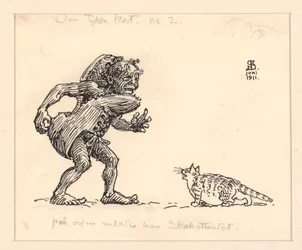 Illustratie voor De dikke kat