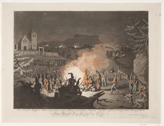 De Noorse troepen bivakkeren onder leiding van prins Christian August in de laatste oorlog met Zweden, 1808
