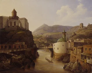 Uitzicht op Tiflis, 1839