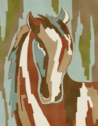 Abstract paardenportret