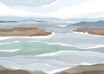 Abstracte oceaanlagen
