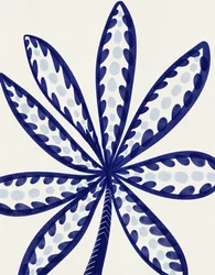 Blauw tropisch blad