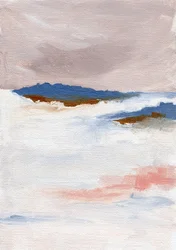 Rustige pastelkleurige horizon