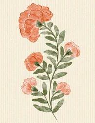 Zacht oranje botanisch