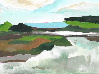 Levendig rivierlandschap