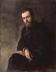 Portret van de auteur Gleb Uspensky 1843-1902, 1884