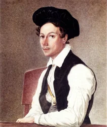 Portret van Decembrist Mikhail Alexandrovich Bestuzhev