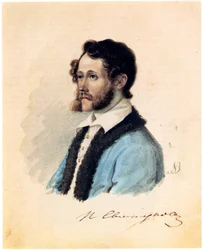 Portret van Decembrist Pyotr Svistunov 1803-1889, 1836