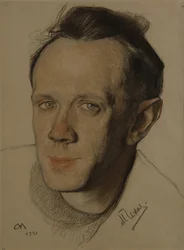 Portret van Mikhail Aleksandrovich Chekhov 1891-1955, 1921