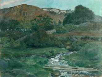 Heldere juninacht in Jolster, ca. 1907